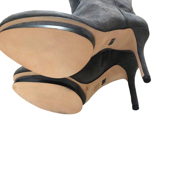 BCBGMAXAZARIA Valerie Over the Knee Grey Suede Platform Boots Retail $450 - Picture 6 of 7